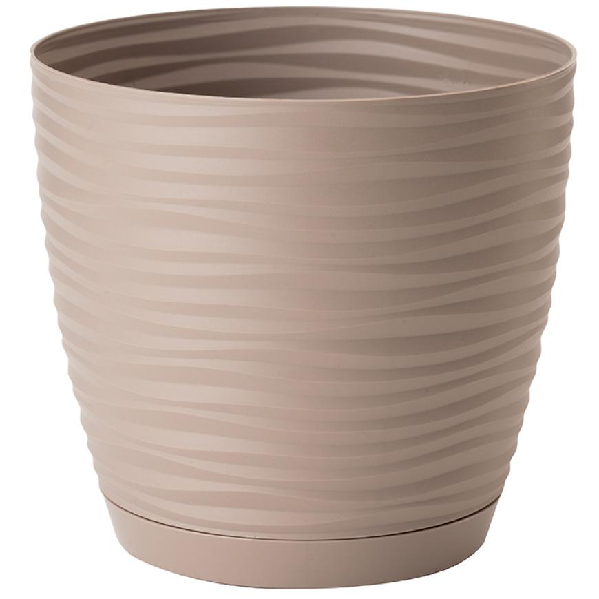 Sahara Petit okrúhly s podstavcom 13 cm taupe