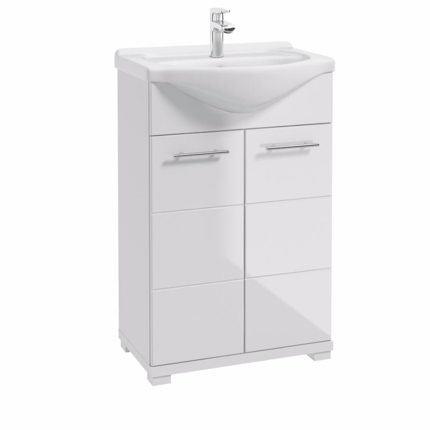 Kúpeľňová skrinka Bari D55 2D0S biely