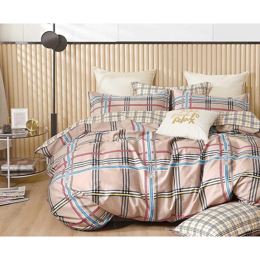 Bavlnená saténová posteľná bielizeň Albs-01295b 140x200