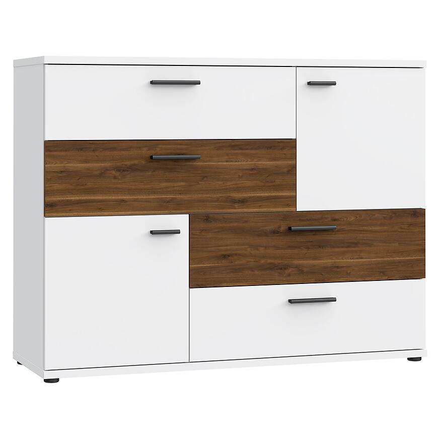 E-shop Komoda Skive biely lesk/orech Bakersfield