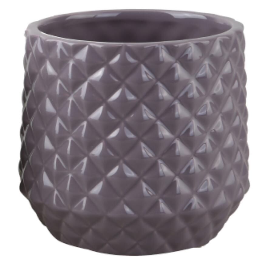 E-shop Keramický obal na kvetináč hnedý