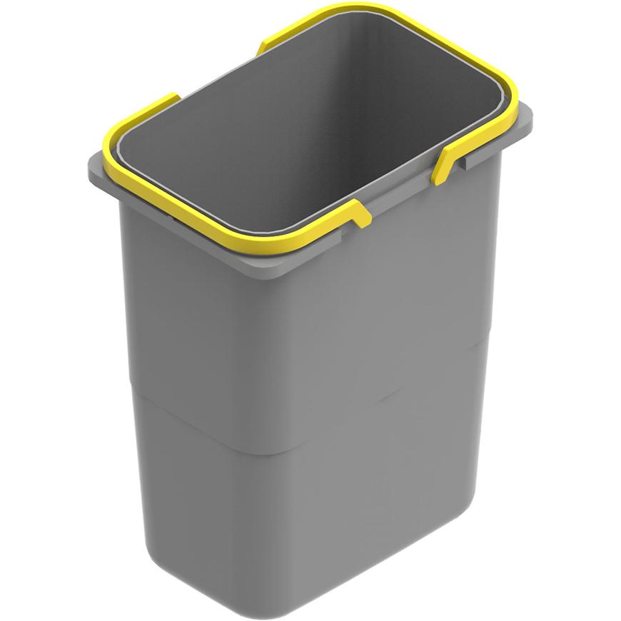 Odpadkový kôš (MKT) plast sivý/žltý TE22.1