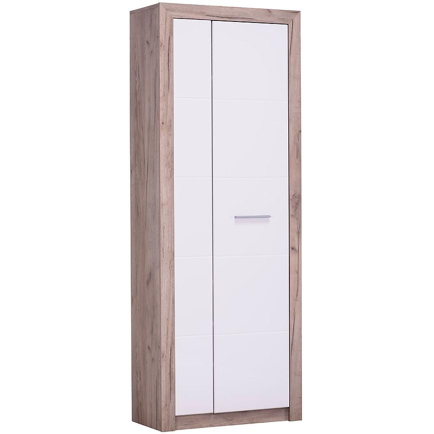 Skriňa Astor Dub Šedá/Biely lesk11008564