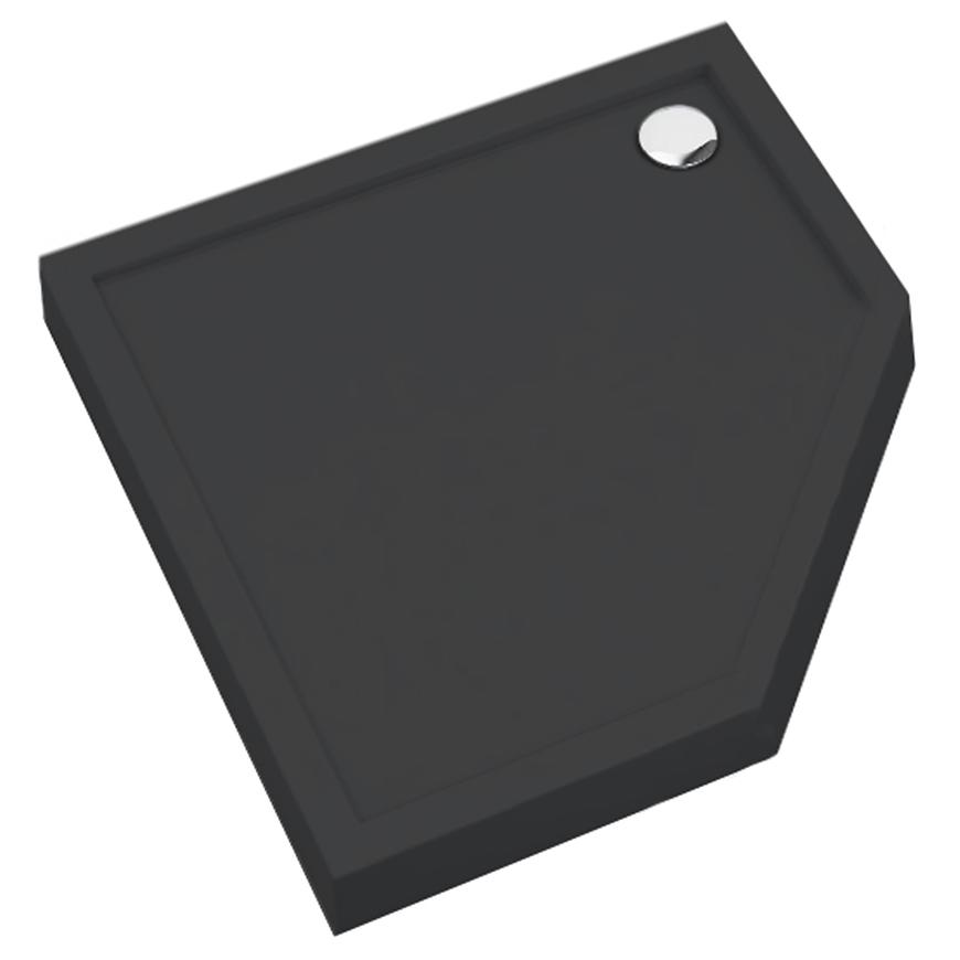 Vanička päťuhlová Black Mat 80x80x12 Espera Plus AQM4697CMG