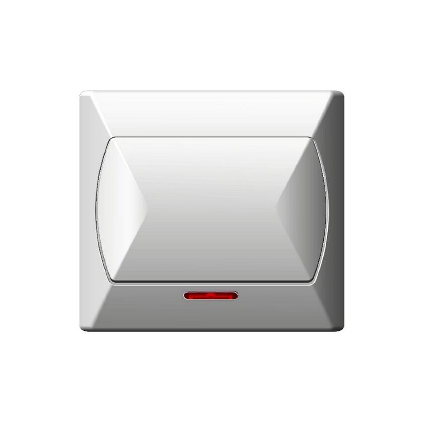 E-shop Jednopólový vypínač, osvetlený ŁP-1AS biely