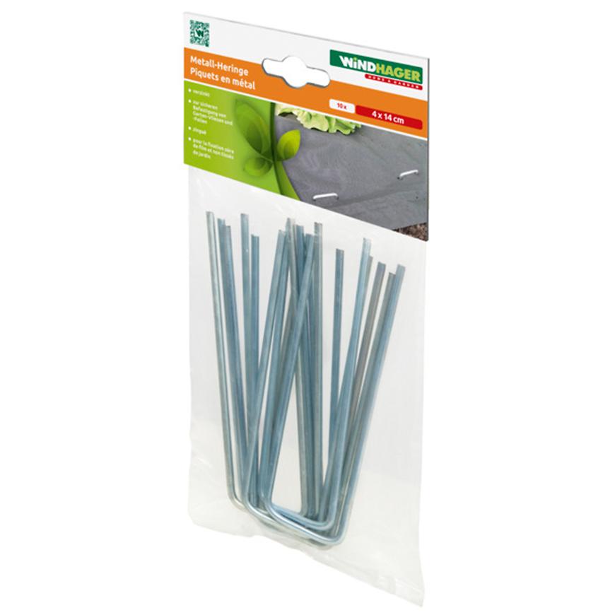 E-shop Kovové kolíky na upevnenie textílie 4x14 cm 10 ks pozinkované