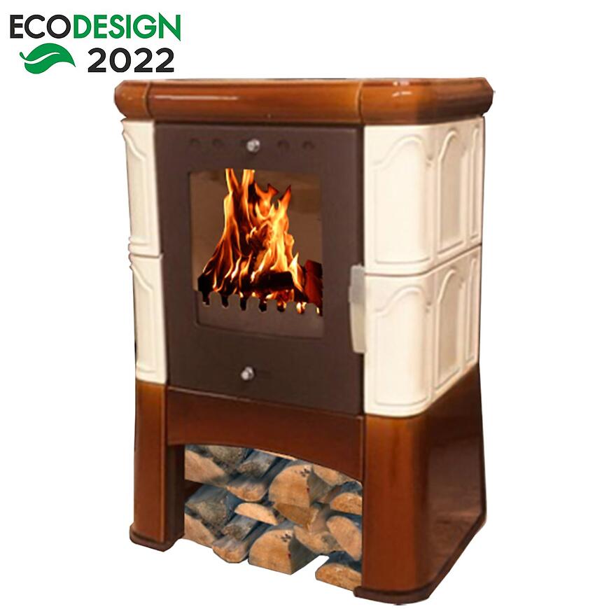 Krbové kachle Piccolo II drab-goldbrown 6 kW