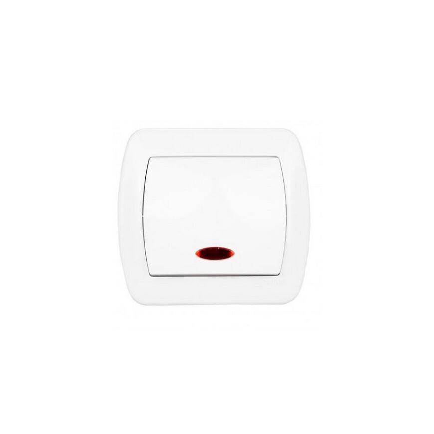 Jednopólový spínač podsvietenie AW1L biela