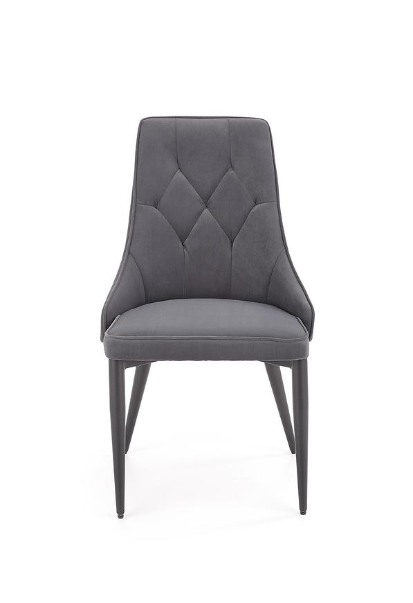 Stolička K365 Velvet/Kov Šedá