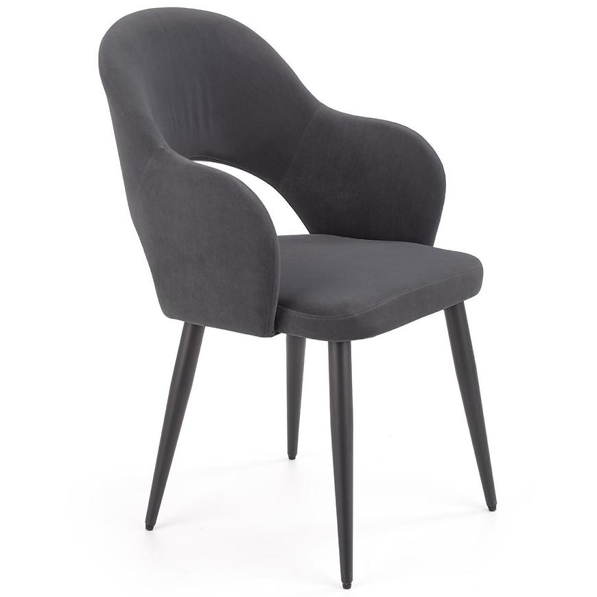 E-shop Stolička K364 Velvet/Kov Šedá