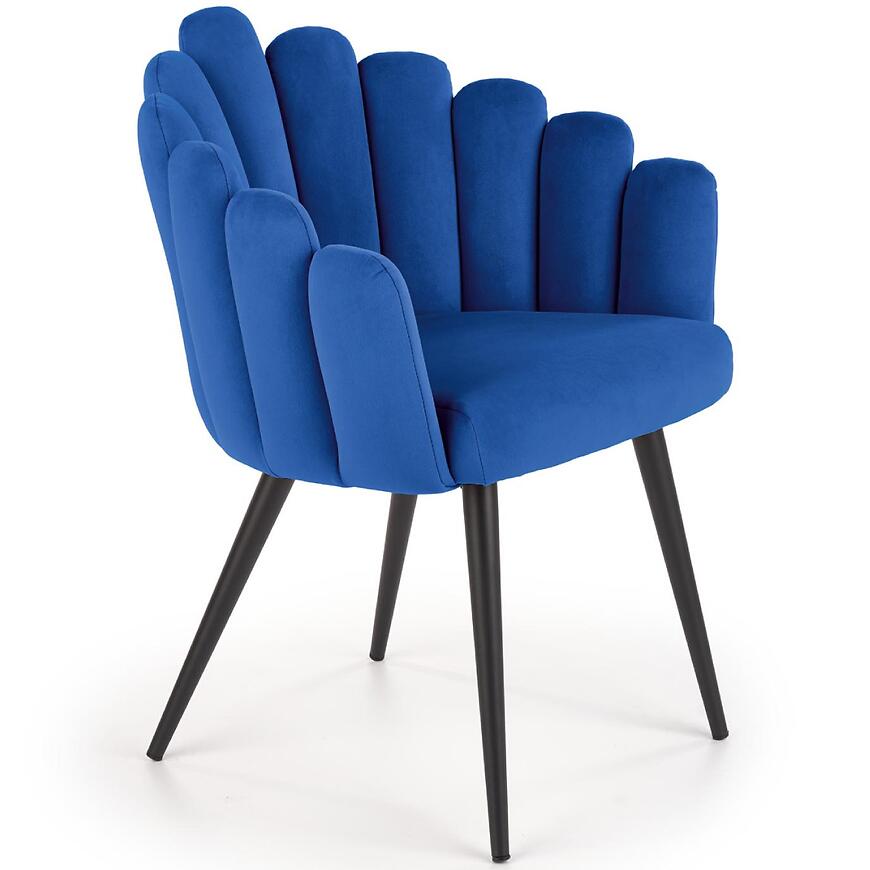 E-shop Stolička K410 Velvet/Kov Granátowy