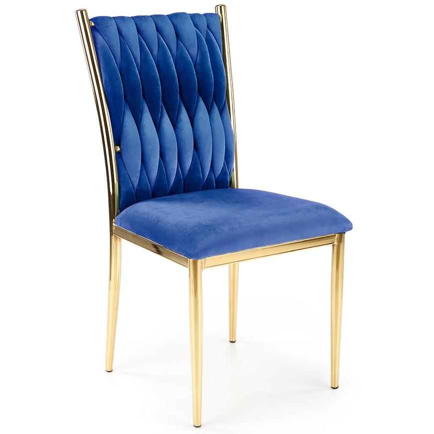 E-shop Stolička K436 Velvet/Chrome Granát/Zlatý