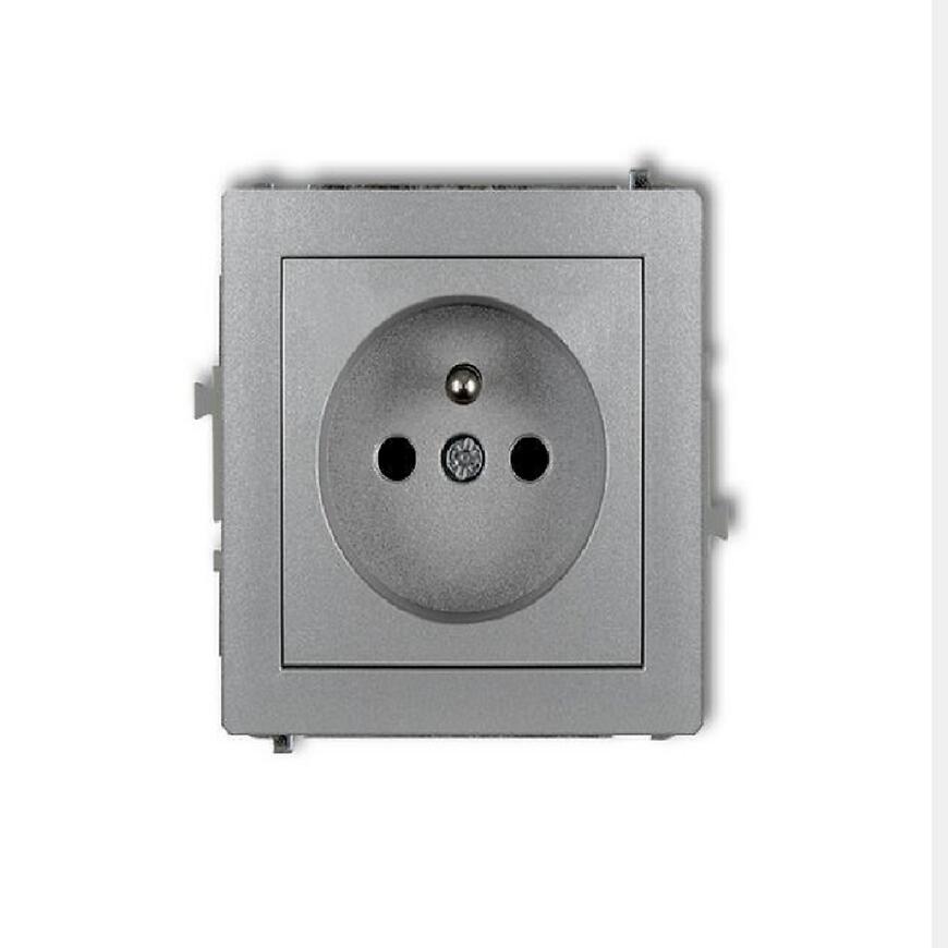 DGP-1Z Zásuvka jednoduchá s uzmenením grafitová