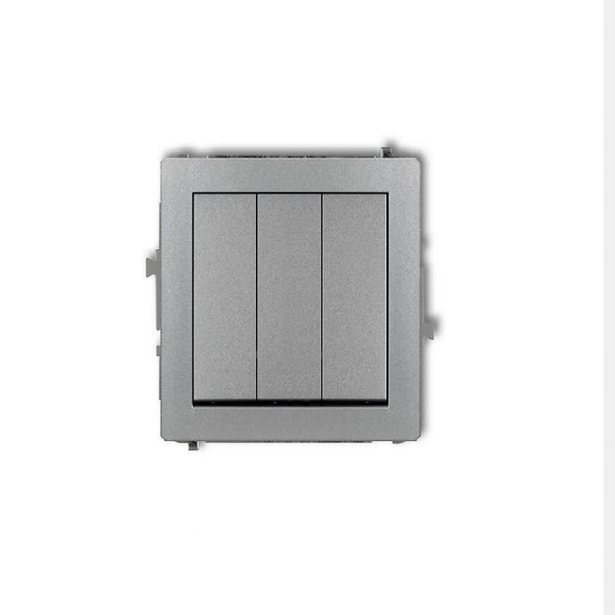 DWP-7 Trojitý vypínač strieborný