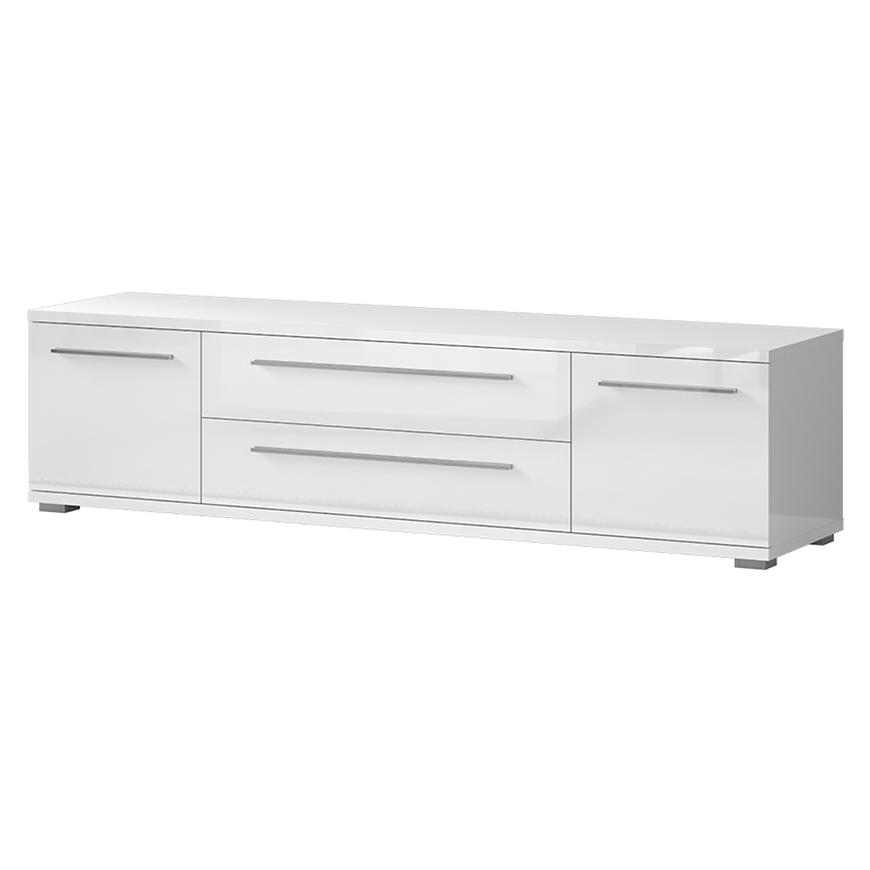 TV stolík Piano TV180-2K2FV/PN-70/KA/70 lakované crystal white