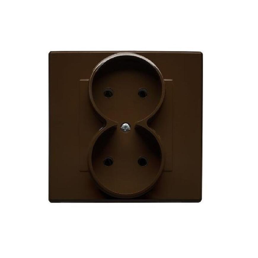 Dvojitá zásuvka MILANO (hnedá)