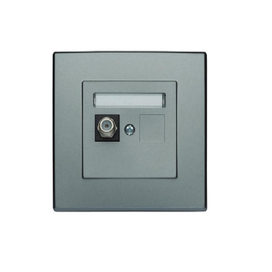 GPA-1L Anténna zásuvka jednoduchá Inox typ F