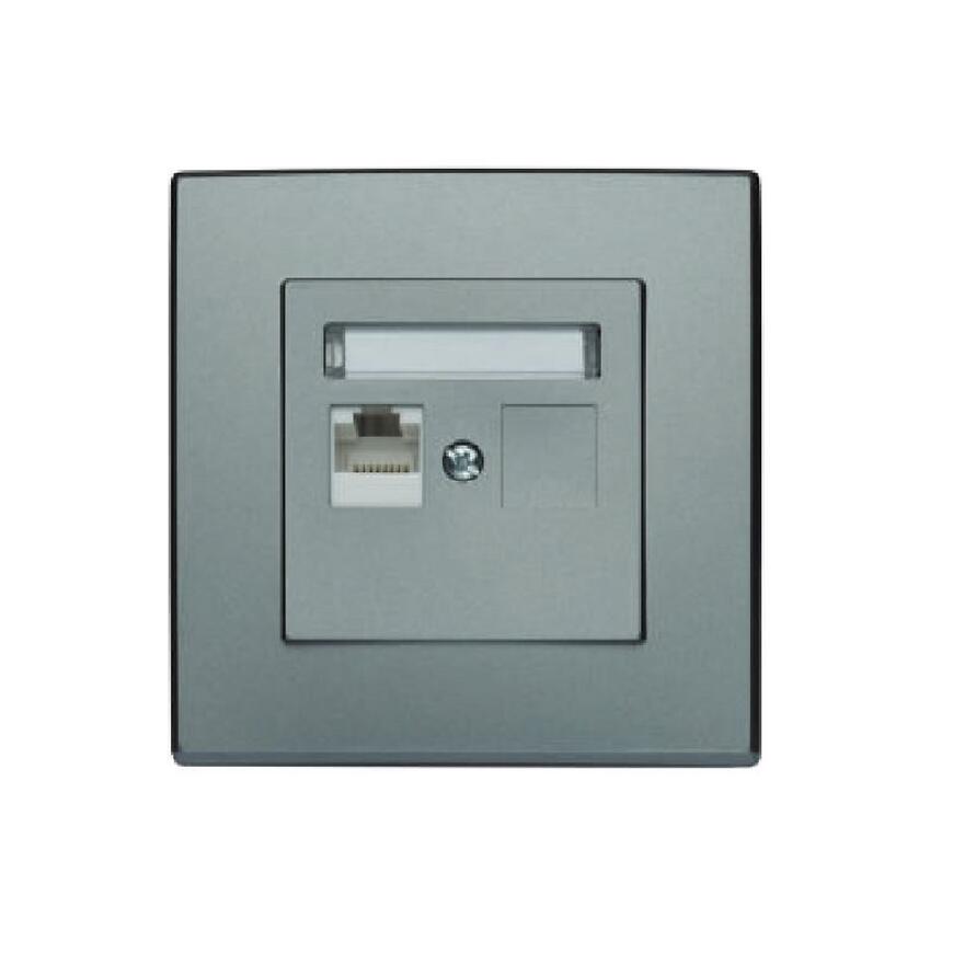 GPK-1L Počítačová zásuvka RJ45 jednonásobná inox