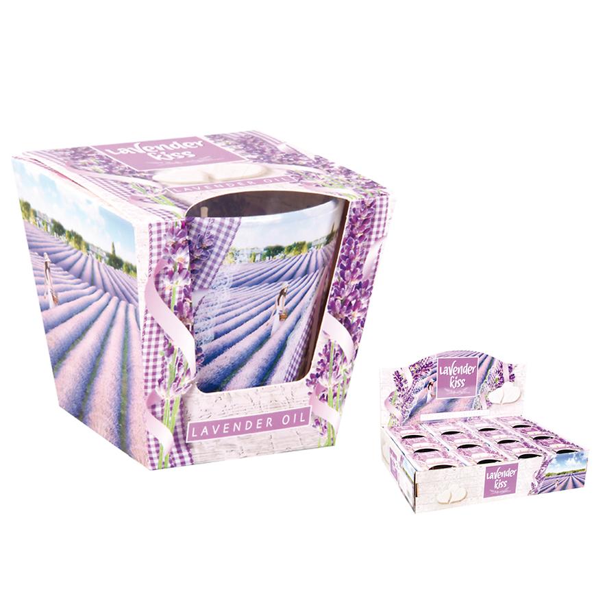E-shop Vonná sviečka v skle Lavender Kiss - Lavender Oil 115 g