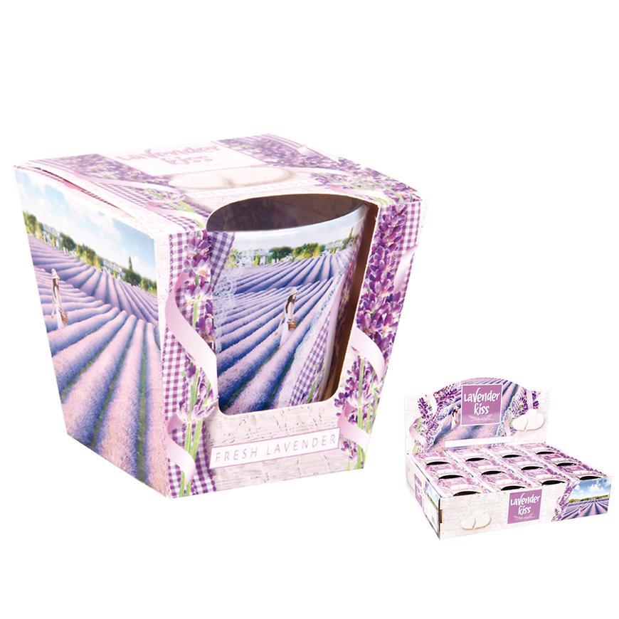 E-shop Vonná sviečka v skle Lavender Kiss - Fresh Lavender 115 g