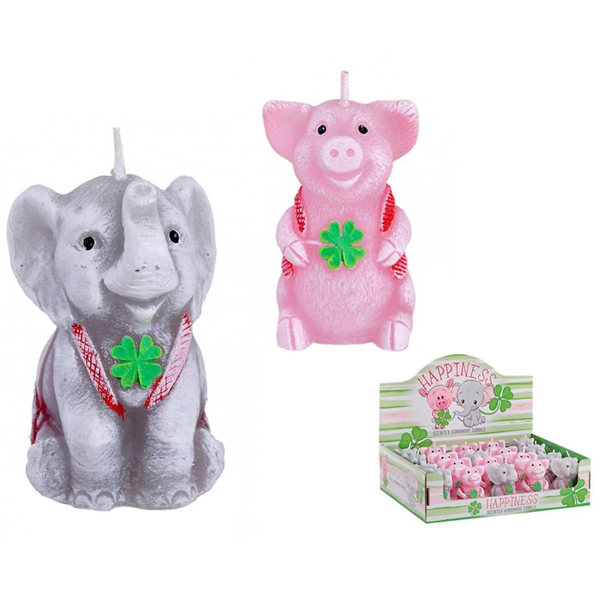 E-shop Sviečka Happiness šťastie zdobená 7,5 cm 70 g mom 20 ks