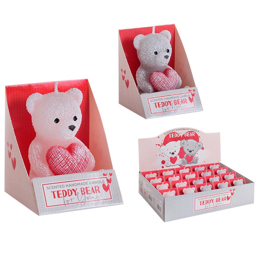 E-shop Sviečka Teddy Bear medvedík zdobená 63 g mom 20 ks