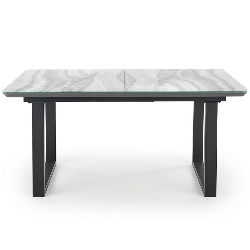 Rozkladací stôl Marley 160/200x90cm Biely Marmur/Popolavý/Čierna