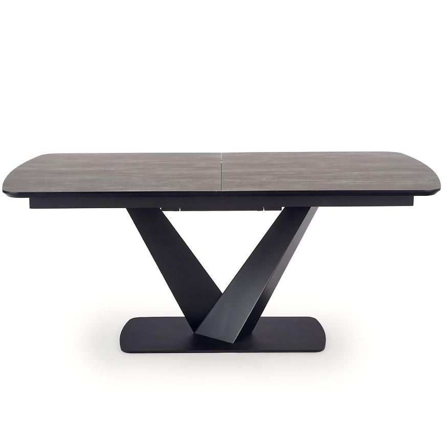Rozkladací stôl Vinston 180/230x95cm Mdf/Oceľ – Tmavé Popolavý/Čierna