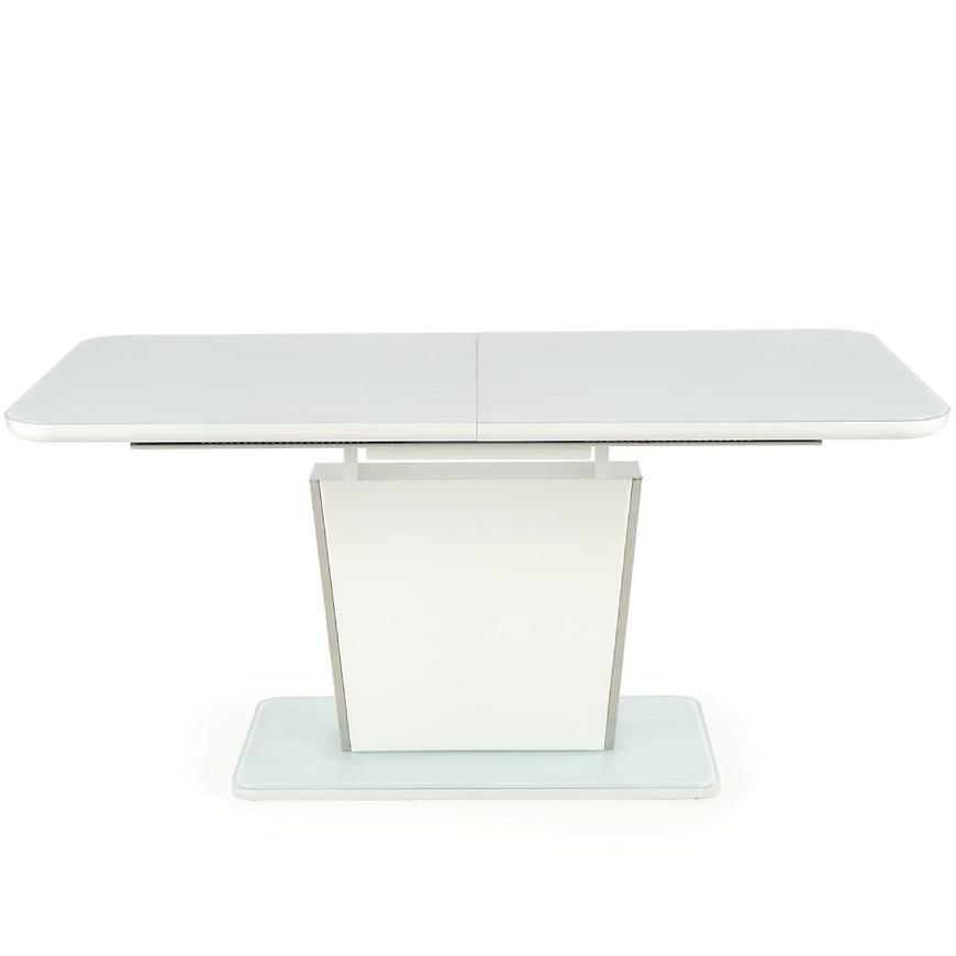 Rozkladací stôl Bonari 160/200x90cm Sklo/Mdf/Oceľ – Biely