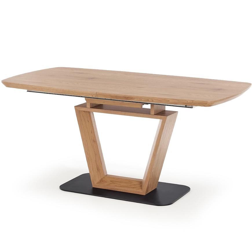 E-shop Rozkladací stôl Blacky 2 160/220x90cm Mdf/Oceľ – Dub Naturalny/Čierna