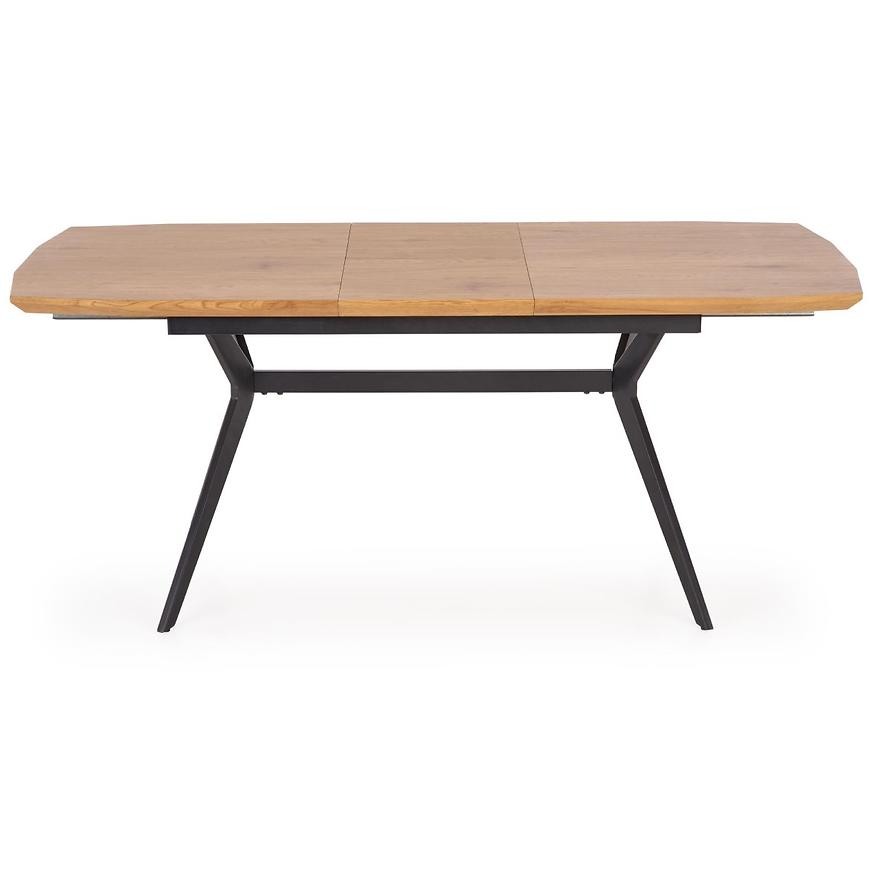 E-shop Rozkladací stôl Gustavo 140/180x80cm Mdf/Oceľ – Dub Zlatá/Čierna