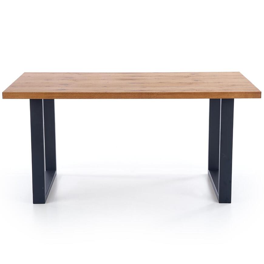 E-shop Rozkladací stôl Perez 160/250x90 cm doska/drevo/oceľ – J. Dub/Čierna