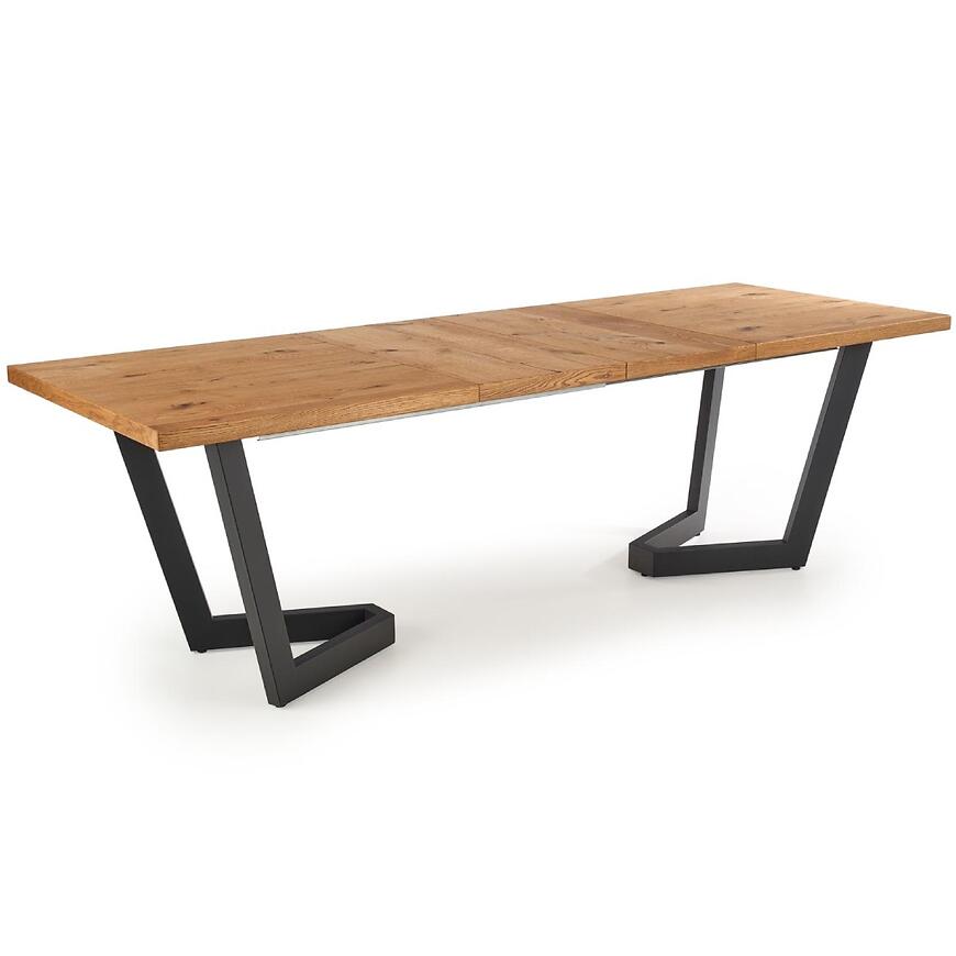 Rozkladací stôl Massive 160/250x90cmSvetlý Dub/Čierna