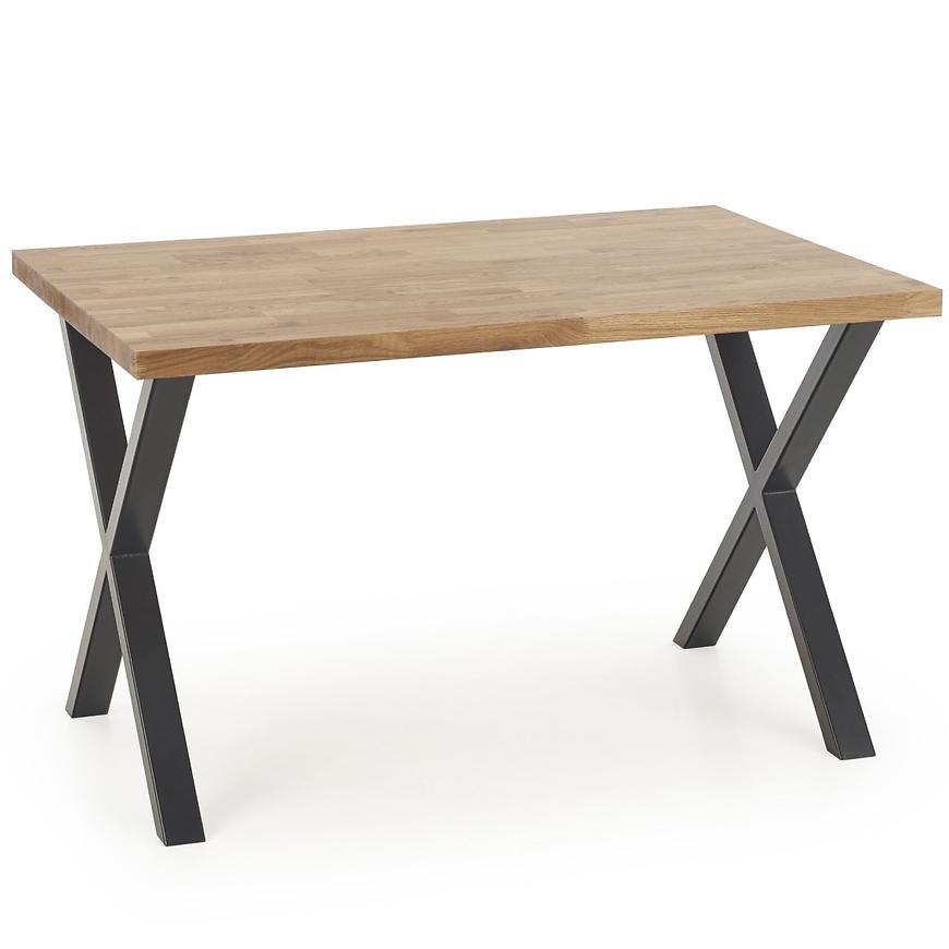 E-shop Stôl Apex B) Dub Lity 140x85 – Dub Naturalny/Čierna