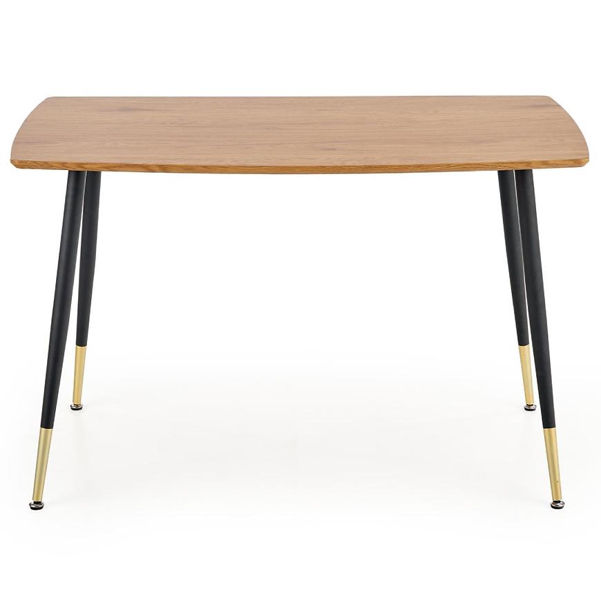 Stôl Tripolis 120x70 Mdf/Oceľ – Dub Zlatá/Čierna/Zlatá