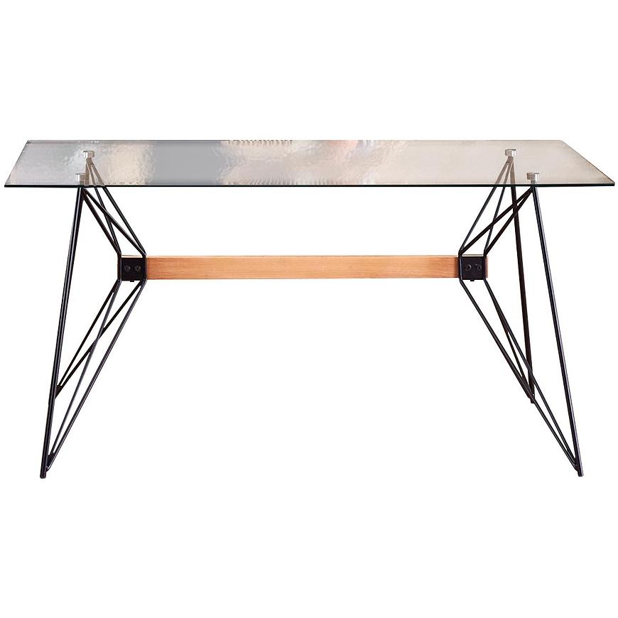 E-shop Stôl Allegro 160x80 Transparentný/Čierna