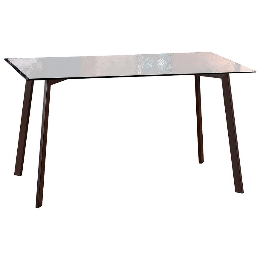 E-shop Stôl Trax 140x80 Sklo/Oceľ – Dymiony/Čierna