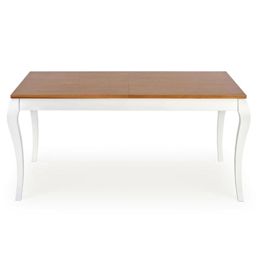 E-shop Rozkladací stôl Windsor 160/240x90cm doska/drevo – Tmavý Dub/Biely