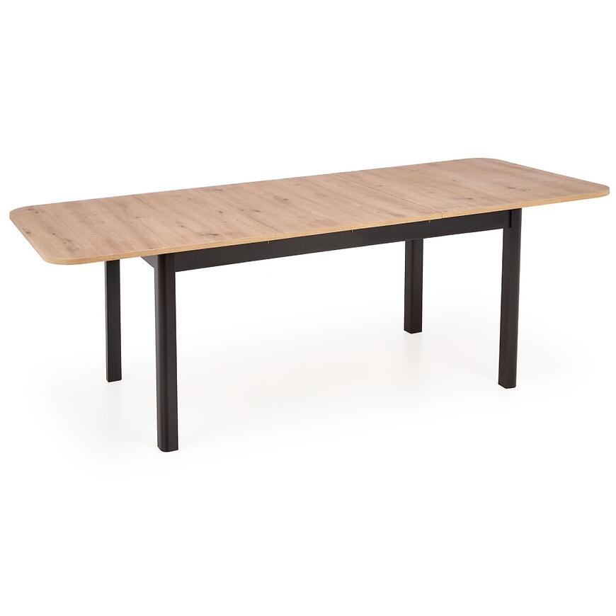 E-shop Rozkladací stôl Florian 141/219x80cm doska/MDF – Dub Artisan/Čierna