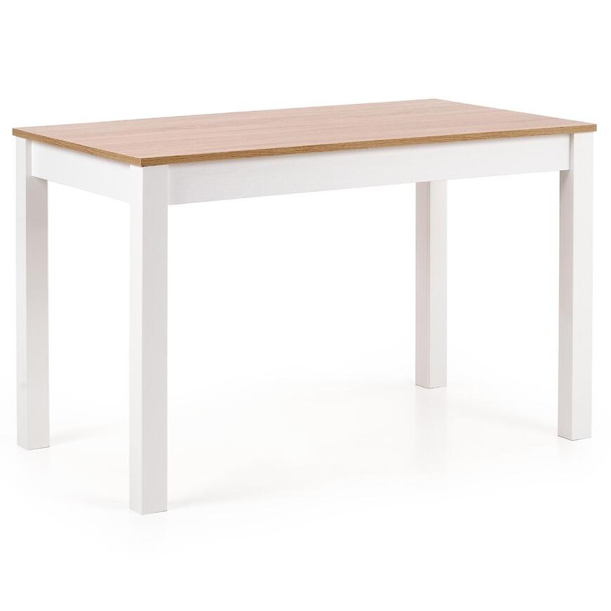 Stôl Ksawery 120x68 doska/Abs/MDF – Dub Sonoma/Biely