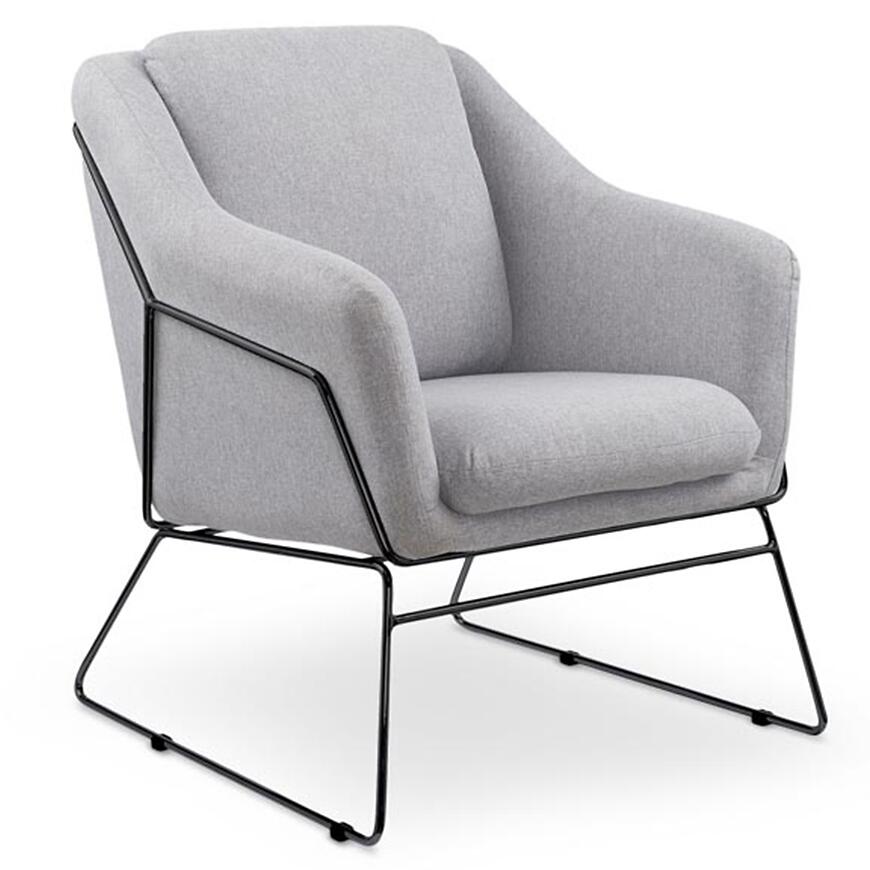 Kreslo Soft 2 svetlosivá/čierna