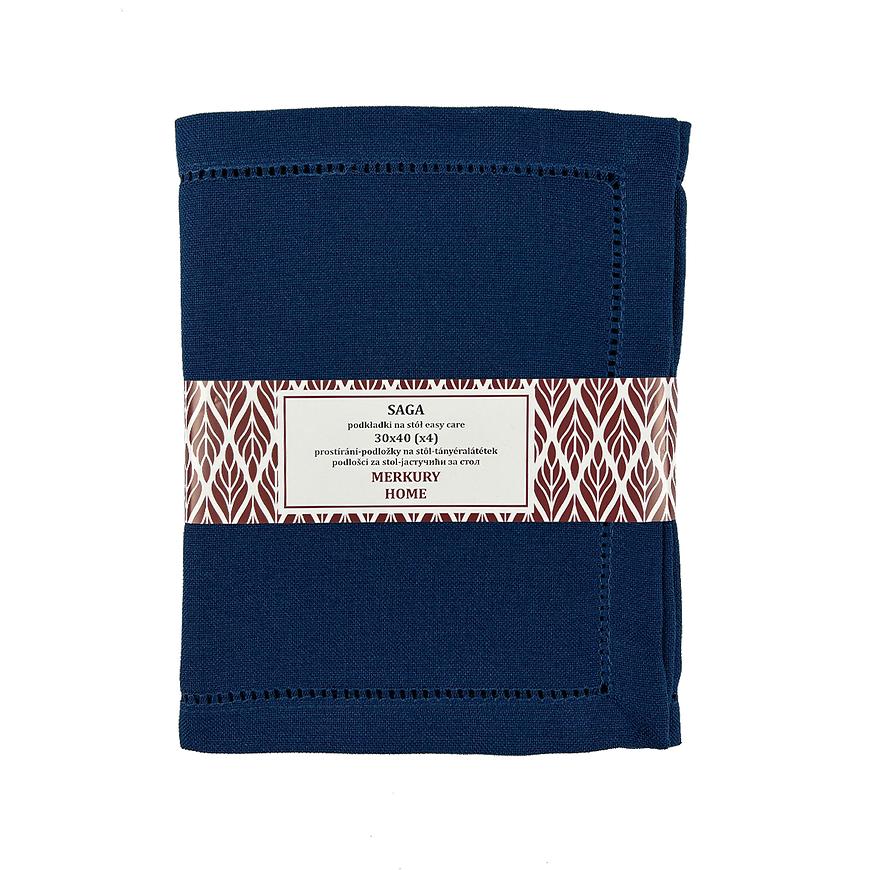 Podložka SAGA indigo 30x40 easy care kpl. 4 ks