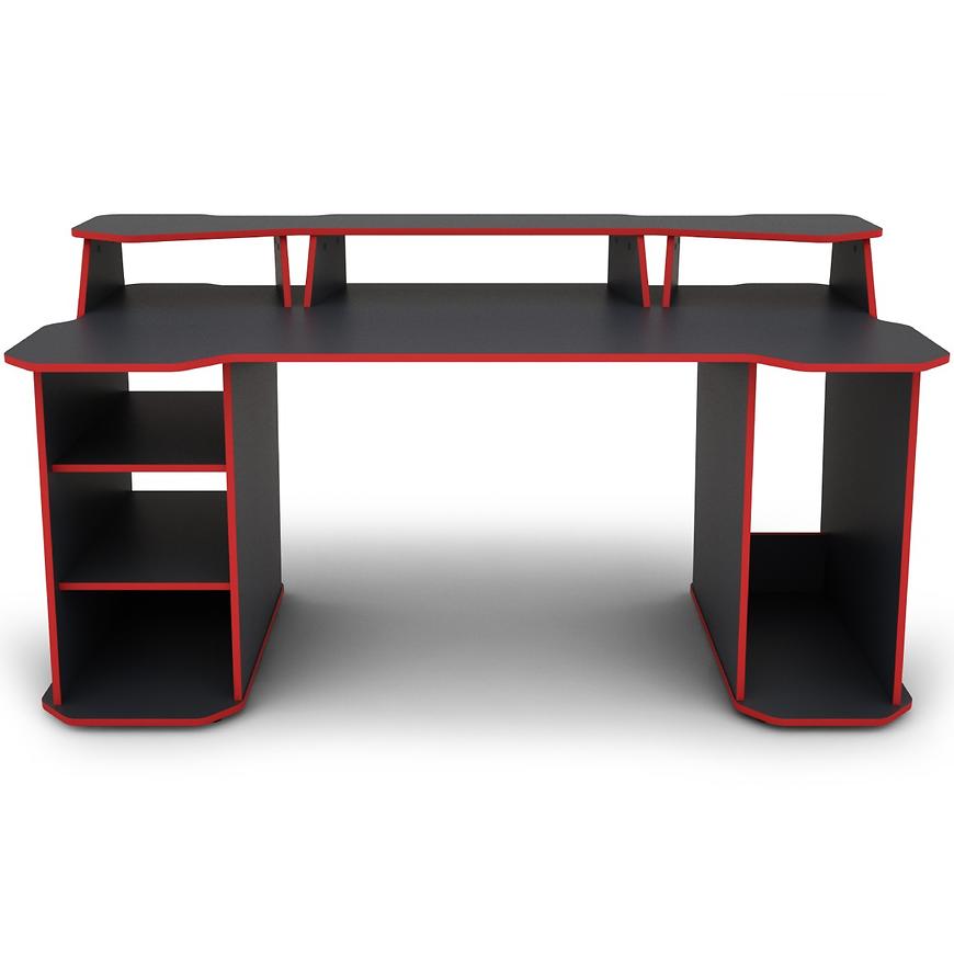 Písací stôl Matrix 4 grafit/červená