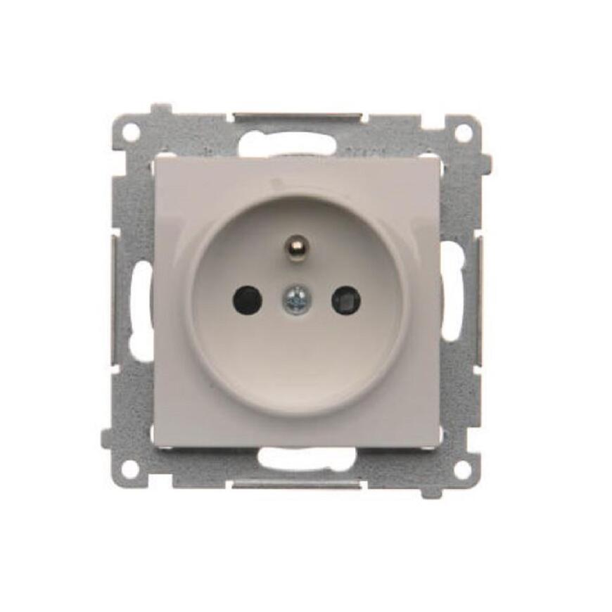 DGZ1Z/11 Jednoduchá zásuvka s uzemnením biela