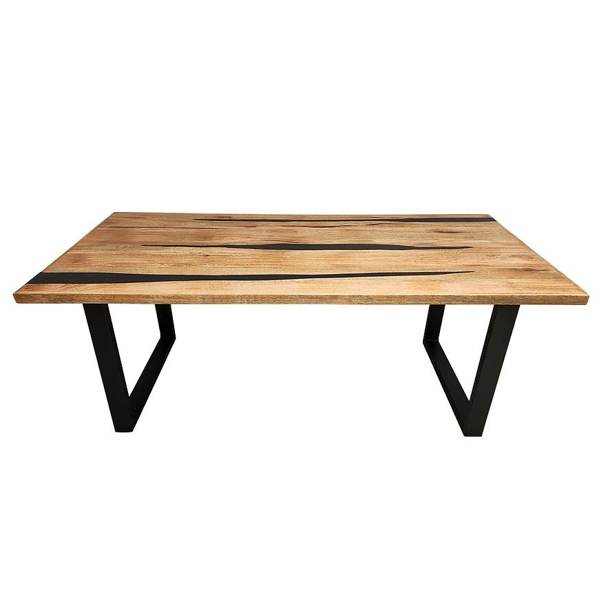 Stôl David EPX-01-180 mango/čierna
