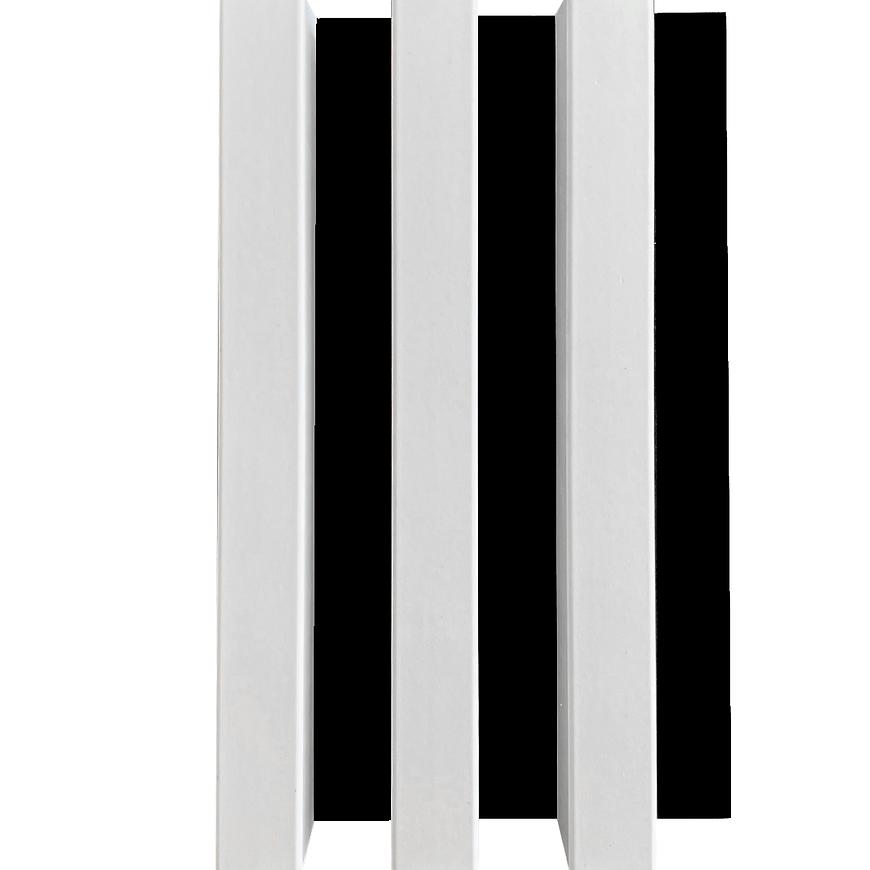 Dekoračný lamelový panel MDF/HDF Biely 41x190x2750