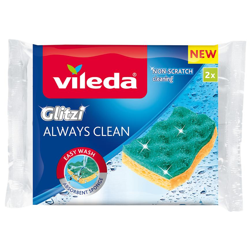 VILEDA Viskózna hubka Glitzi Always Clean 2 ks