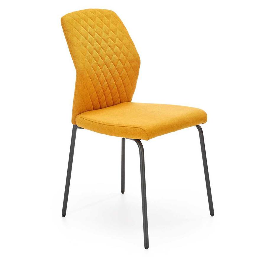 E-shop Stolička K461 tkanina/kov horčicová 46x56x92