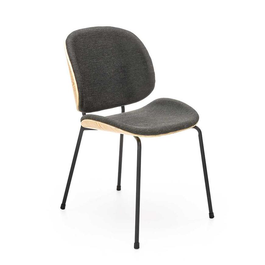 E-shop Stolička K467 tkanina/preglejka/kov dub/tmavý popol