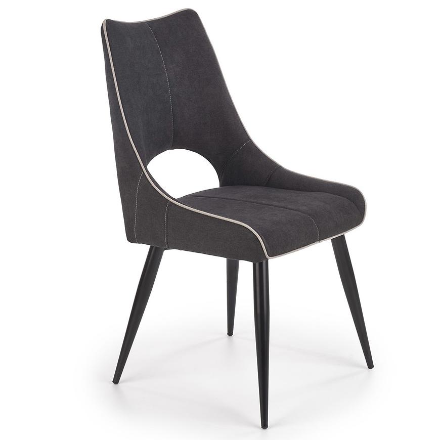 E-shop Stolička K369 tkanina/kov tmavý popol 48x58x92